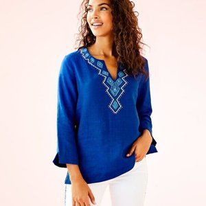Lilly Pulitzer NEW Womens Size XS Blue Amelia Island Tunic